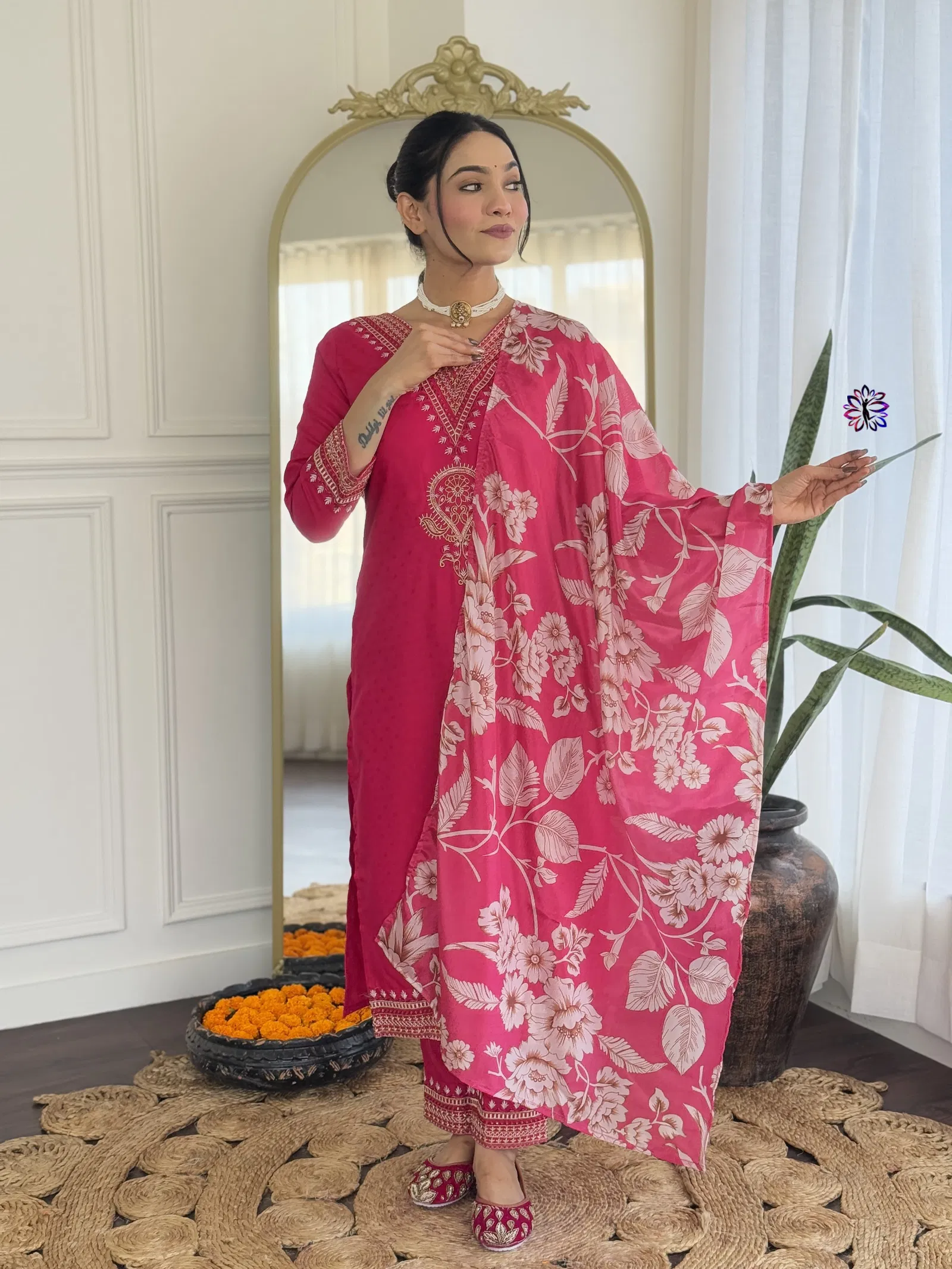 KF 117 Kalaai Viscose Embroidery Kurti With Bottom Dupatta Orders In India